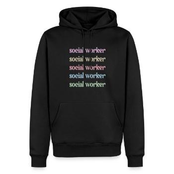 Sozialarbeiter Soziale Arbeit Streetworker Team - Männer Premium Bio Hoodie - Schwarz - Vorne - Nico (187cm)