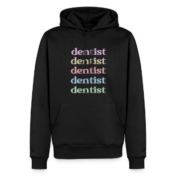Zahnarzt Geschenk Zahnärztin Zahnmediziner - Männer Premium Bio Hoodie - Schwarz - Vorne - Nico (187cm)