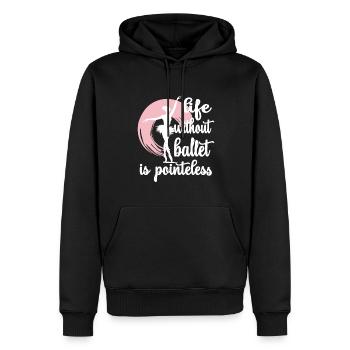 Cadeau de danseuse de ballet ballerine danseuse de ballet - Sweat à capuche Premium bio Homme - noir - Devant - Nico (187cm)