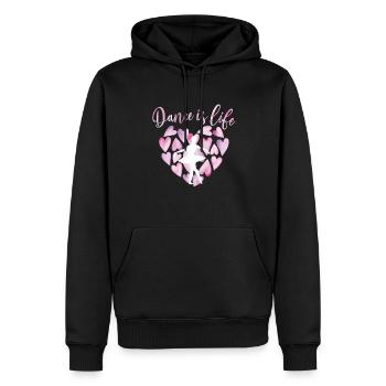 Cadeau de danseuse de ballet ballerine danseuse de ballet - Sweat à capuche Premium bio Homme - noir - Devant - Nico (187cm)