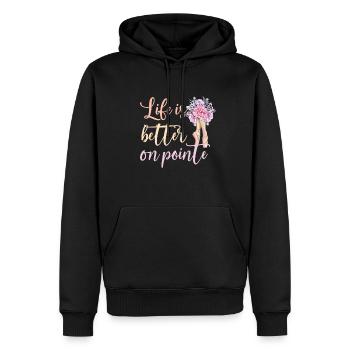 danseuse de ballet ballerine ballet danse ballerine - Sweat à capuche Premium bio Homme - noir - Devant - Nico (187cm)