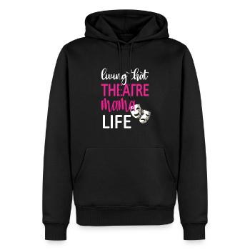 Fière maman de théâtre Acteur de théâtre maman - Sweat à capuche Premium bio Homme - noir - Devant - Nico (187cm)
