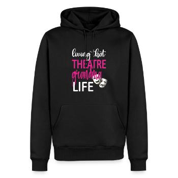 Fière Théâtre Grand-mère Théâtre Acteur Grand-mère - Sweat à capuche Premium bio Homme - noir - Devant - Nico (187cm)