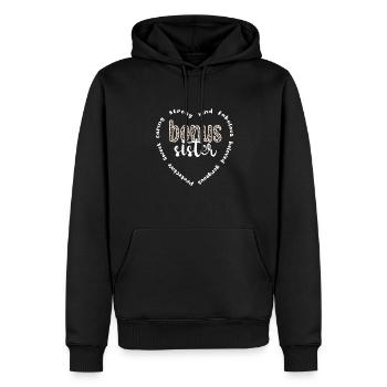 Beste Bonus-Schwester Stolze Stiefschwester - Männer Premium Bio Hoodie - Schwarz - Vorne - Nico (187cm)