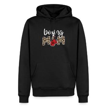 Cadeau de maman de boxe fière Maman de boxe de Boxer Mama - Sweat à capuche Premium bio Homme - noir - Devant - Nico (187cm)