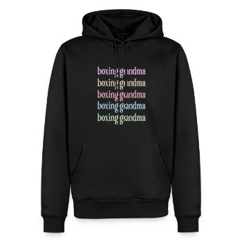 Boxoma fier boxe grand-mère boxeur grand-mère cadeau - Sweat à capuche Premium bio Homme - noir - Devant - Nico (187cm)