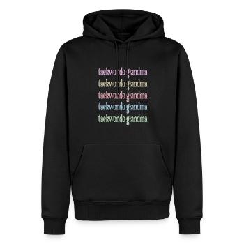 Taekwondo Grand-mère Fière Taekwondo Grand-mère Cadeau - Sweat à capuche Premium bio Homme - noir - Devant - Nico (187cm)
