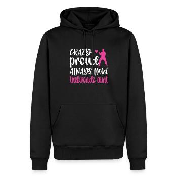 Taekwondo Tante Fière Taekwondo Tante Cadeau - Sweat à capuche Premium bio Homme - noir - Devant - Nico (187cm)