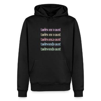 Taekwondo Tante Fière Taekwondo Tante Cadeau - Sweat à capuche Premium bio Homme - noir - Devant - Nico (187cm)