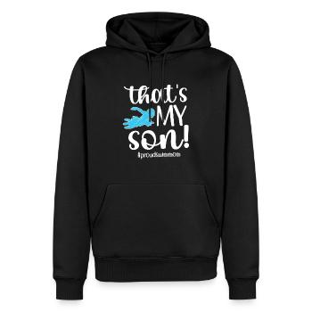 Stolze Schwimmmama Mutter Schwimmer Schwimm-Mama - Männer Premium Bio Hoodie - Schwarz - Vorne - Nico (187cm)