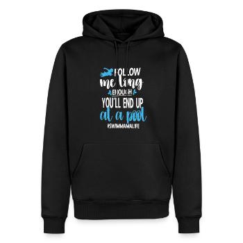 Schwimmmama Mama Eines Schwimmers Schwimm-Mutter - Männer Premium Bio Hoodie - Schwarz - Vorne - Nico (187cm)
