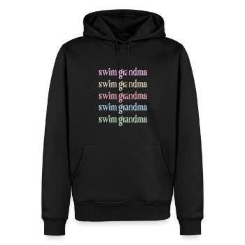 Fière natation Grand-mère Grand-mère Nageuse Grand-mère natation Grand-mère - Sweat à capuche Premium bio Homme - noir - Devant - Nico (187cm)