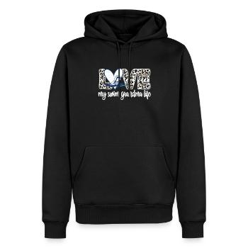 Meilleure natation Grand-mère Grand-mère Nageuse Grand-mère Natation Grand-mère - Sweat à capuche Premium bio Homme - noir - Devant - Nico (187cm)