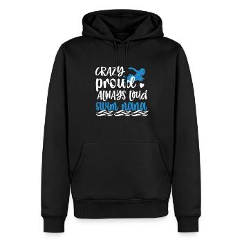Proud Swimming Nana Swimmer Nana Regalo della nonna - Felpa con cappuccio ecologica premium da uomo - nero - Fronte - Nico (187cm)