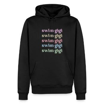 Stolze Schwimm-Gigi Schwimmer Gigi Oma Geschenk - Männer Premium Bio Hoodie - Schwarz - Vorne - Nico (187cm)