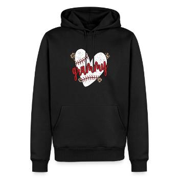 Grammy Oma Eines Baseballspieler Baseball Grammy - Männer Premium Bio Hoodie - Schwarz - Vorne - Nico (187cm)