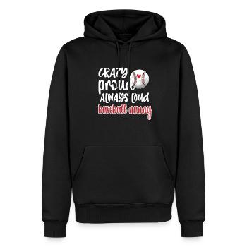 Nounou Grand-mère de baseball Joueur de baseball Nounou de baseball - Sweat à capuche Premium bio Homme - noir - Devant - Nico (187cm)