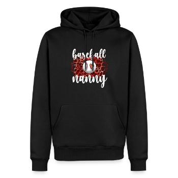 Nounou Grand-mère de baseball Joueur de baseball Nounou de baseball - Sweat à capuche Premium bio Homme - noir - Devant - Nico (187cm)