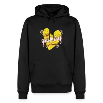 Grammy Grand-mère d'un joueur de softball Softball Grammy - Sweat à capuche Premium bio Homme - noir - Devant - Nico (187cm)