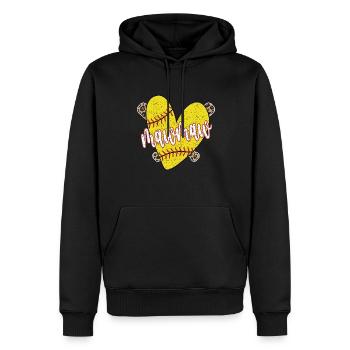 Mawmaw Oma Eines Softballspieler Softball Mawmaw - Männer Premium Bio Hoodie - Schwarz - Vorne - Nico (187cm)