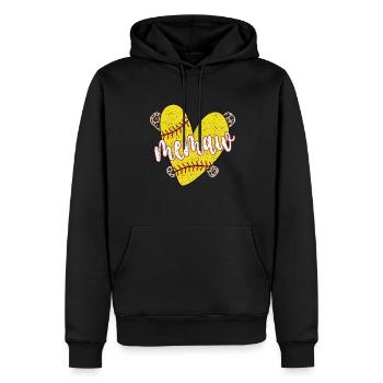 Memaw Grandma Of a Softball Player Softball Memaw - Men’s Premium Organic Hoodie - black - Front - Nico (187cm)