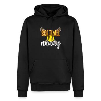 Nanny Oma Eines Softballspieler Softball Nanny - Männer Premium Bio Hoodie - Schwarz - Vorne - Nico (187cm)