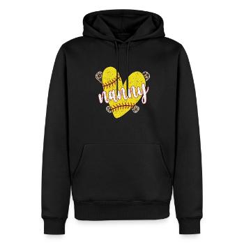 Nanny Oma Eines Softballspieler Softball Nanny - Männer Premium Bio Hoodie - Schwarz - Vorne - Nico (187cm)