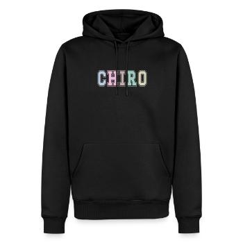 Chiropraticien Chiropratique Chiropraticien - Sweat à capuche Premium bio Homme - noir - Devant - Nico (187cm)
