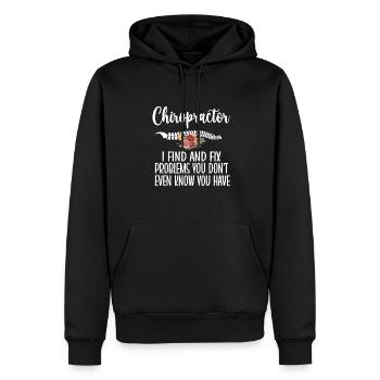 Chiropraktiker Chiropraktik Bester Chiropraktiker - Männer Premium Bio Hoodie - Schwarz - Vorne - Nico (187cm)