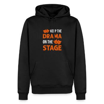 Gardez le drame sur la scène Technicien de scène - Sweat à capuche Premium bio Homme - noir - Devant - Nico (187cm)