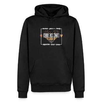 Chiropraktischer Assistent Chiropraktik Assistent - Männer Premium Bio Hoodie - Schwarz - Vorne - Nico (187cm)
