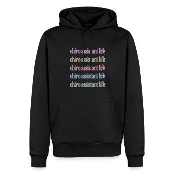 Chiropraktischer Assistent Chiropraktik Assistent - Männer Premium Bio Hoodie - Schwarz - Vorne - Nico (187cm)