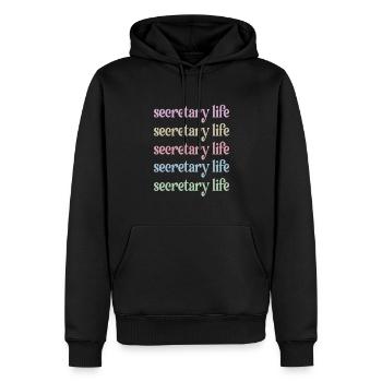 Meilleur secrétaire Appréciation Employé de bureau - Sweat à capuche Premium bio Homme - noir - Devant - Nico (187cm)