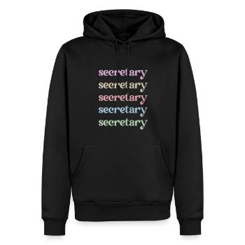 Meilleur secrétaire Appréciation Employé de bureau - Sweat à capuche Premium bio Homme - noir - Devant - Nico (187cm)