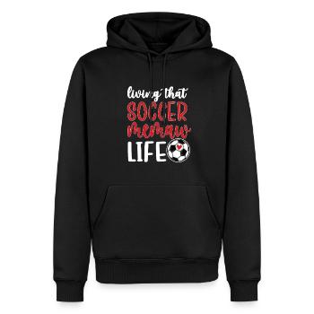 Fier Memaw grand-mère du joueur de football Soccer Memaw - Sweat à capuche Premium bio Homme - noir - Devant - Nico (187cm)