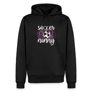 Fière nounou de football Grand-mère de la joueuse de football nounou - Sweat à capuche Premium bio Homme - noir - Devant - Nico (187cm)