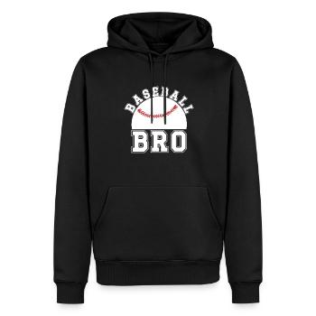 Fier frère de baseball d’un frère joueur de baseball - Sweat à capuche Premium bio Homme - noir - Devant - Nico (187cm)