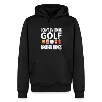 Golf Frère D’un Golfeur Golfeur Frère - Sweat à capuche Premium bio Homme - noir - Devant - Nico (187cm)