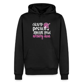 Stolze Bogenschießen-Mama Von Bogenschützen Mutter - Männer Premium Bio Hoodie - Schwarz - Vorne - Nico (187cm)