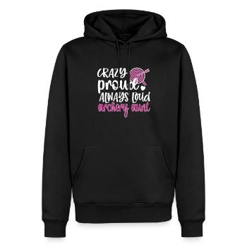 Stolze Bogenschießen-Tante Von Bogenschützen Tante - Männer Premium Bio Hoodie - Schwarz - Vorne - Nico (187cm)