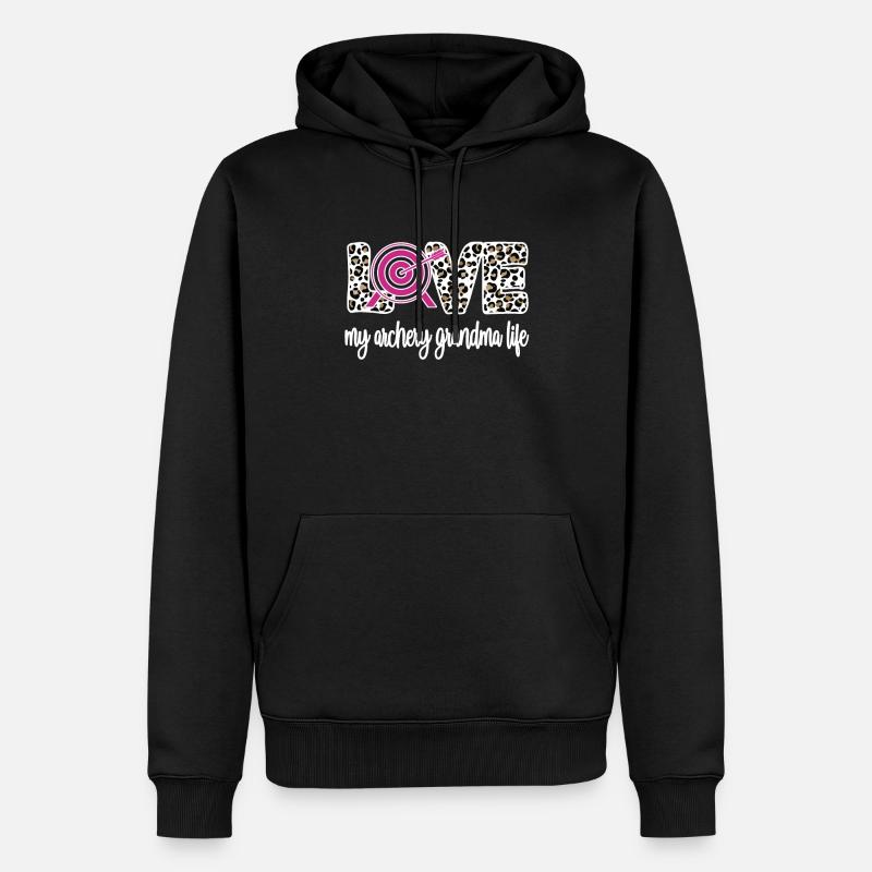 Bogenschießen-Großmutter Von Bogenschützen Oma - Männer Premium Bio Hoodie - Schwarz