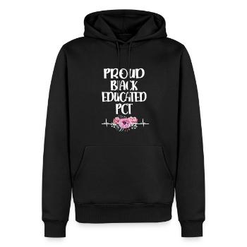 Technicien en soins infirmiers Technicien en soins aux patients PCT - Sweat à capuche Premium bio Homme - noir - Devant - Nico (187cm)