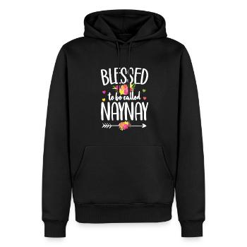 Naynay Oma Muttertag Naynay Geschenk Großmutter - Männer Premium Bio Hoodie - Schwarz - Vorne - Nico (187cm)