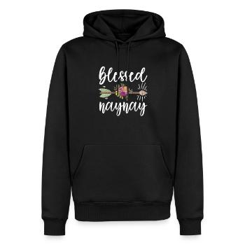 Naynay Oma Muttertagsgeschenk Naynay Großmutter - Männer Premium Bio Hoodie - Schwarz - Vorne - Nico (187cm)