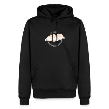 Nourrissez-moi des rangoons de crabe et dites-moi que je suis jolie - Sweat à capuche Premium bio Homme - noir - Devant - Nico (187cm)