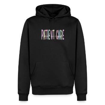 Technicien en soins aux patients Technicien en soins infirmiers - Sweat à capuche Premium bio Homme - noir - Devant - Nico (187cm)