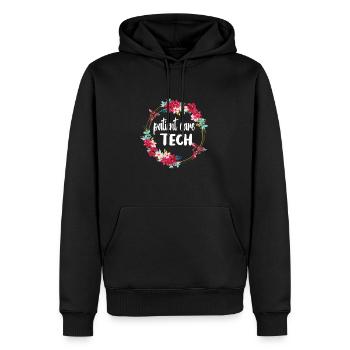 Technicien en soins aux patients Soins aux patients PCT - Sweat à capuche Premium bio Homme - noir - Devant - Nico (187cm)