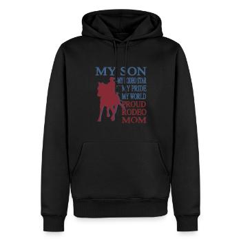 Rodeo Mama Stolze Rodeo-Reiter Mutter Geschenk - Männer Premium Bio Hoodie - Schwarz - Vorne - Nico (187cm)