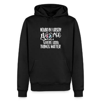Fier cadeau d'infirmière néonatale - Sweat à capuche Premium bio Homme - noir - Devant - Nico (187cm)
