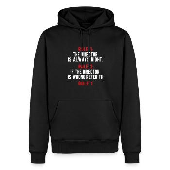 Stolzer Direktor Wertschätzung Direktor Geschenk - Männer Premium Bio Hoodie - Schwarz - Vorne - Nico (187cm)